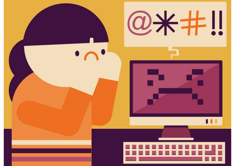 Illustration of angry employee