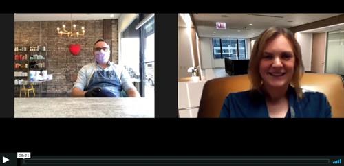 Screenshot of Zoom call between and lawyer and small business owner