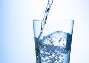 Water pouring into glass