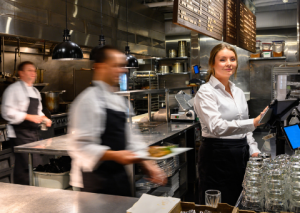 Commercial restaurant kitchen